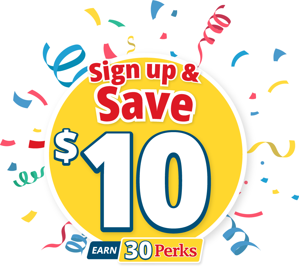 Sign up and save $10